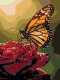 Thumbnail for Diamond Pattern - Butterfly on Rose