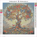 Thumbnail for Butterfly Tree diamond painting adhesive canvas 30x30cm