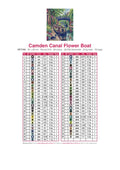 Thumbnail for DMC color chart for Camden Canal Flower Boat diamond painting - 59 colors