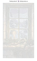 Thumbnail for Paint by numbers numbered canvas - Candle and Scarf at Winter Window 40x70cm
