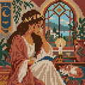 Thumbnail for Candle beside the Sacred Window, 20x20 cm diamond painting – full design preview without the close-up inset