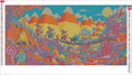 Thumbnail for Diamond painting adhesive canvas preview - Candy Corn Mountain Expedition