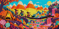 Thumbnail for Candy Corn Mountain Expedition, 60x30 cm diamond painting – full design preview without the close-up inset