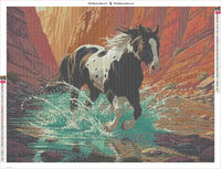 Thumbnail for Canyon Run diamond painting adhesive canvas 80x60cm