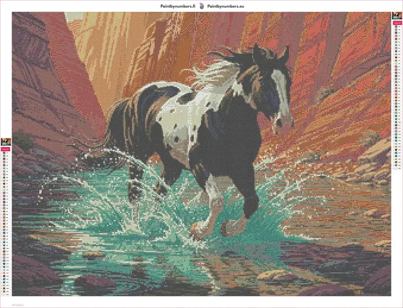Canyon Run diamond painting adhesive canvas 80x60cm