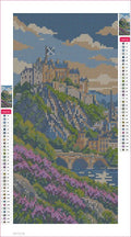 Thumbnail for Diamond painting adhesive canvas preview - Castle above the Heather