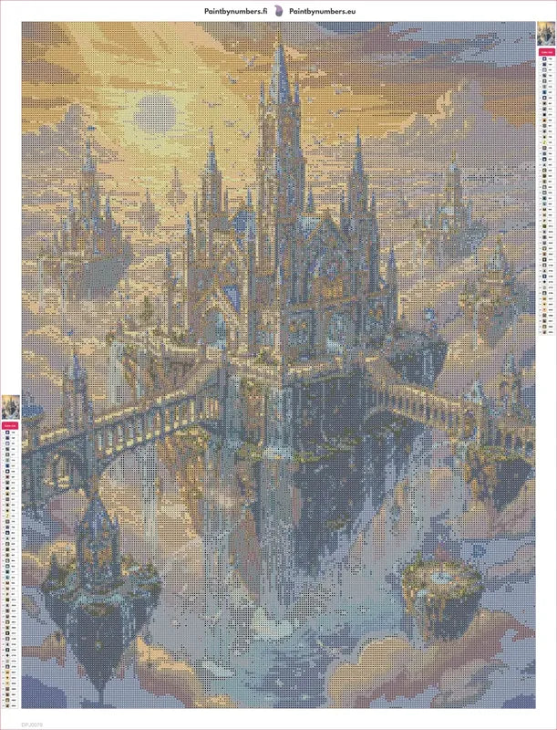 Castle in the Clouds diamond painting adhesive canvas 60x80cm