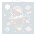 Thumbnail for Numbered canvas - Cat in Spaceship 50x50cm