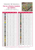 Thumbnail for DMC color chart for Cat on a flowery meadow by Liljefors diamond painting - 45 colors