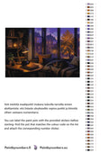 Thumbnail for Paint color chart and instructions - Cat on Window Bench 60x40cm