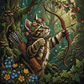 Thumbnail for Diamond pattern - Cat with Bow