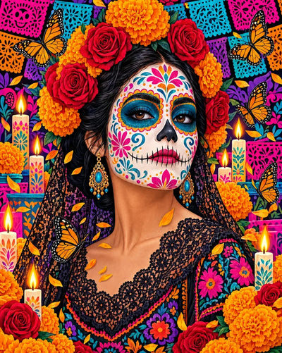 Catrina Day of the Dead, 40x50 cm diamond painting – original artwork the design is made from