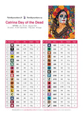 Thumbnail for DMC color chart for Catrina Day of the Dead diamond painting - 34 colors