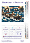 Thumbnail for Paint color chart and instructions - Cats Gone Fishing 70x50cm