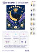 Thumbnail for Paint color chart and instructions - Celestial Cat 30x40cm