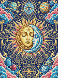 Thumbnail for Celestial Sun and Moon Tarot, 30x40 cm diamond painting – finished design preview