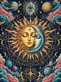 Thumbnail for Celestial Sun and Moon Tarot, 30x40 cm diamond painting – original artwork the design is made from