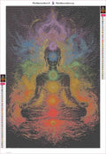 Thumbnail for Chakra Buddha diamond painting adhesive canvas 40x60cm