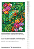 Thumbnail for Paint color chart and instructions - Chameleon and Orchids 40x50cm