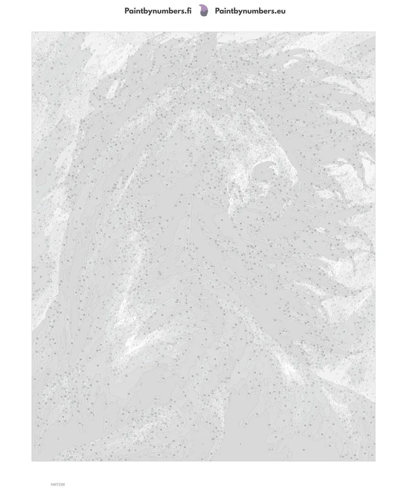 Paint by numbers numbered canvas - Charcoal Stallion 40x50cm