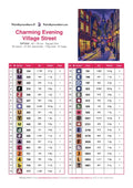 Thumbnail for DMC color chart for Charming Evening Village Street diamond painting - 35 colors