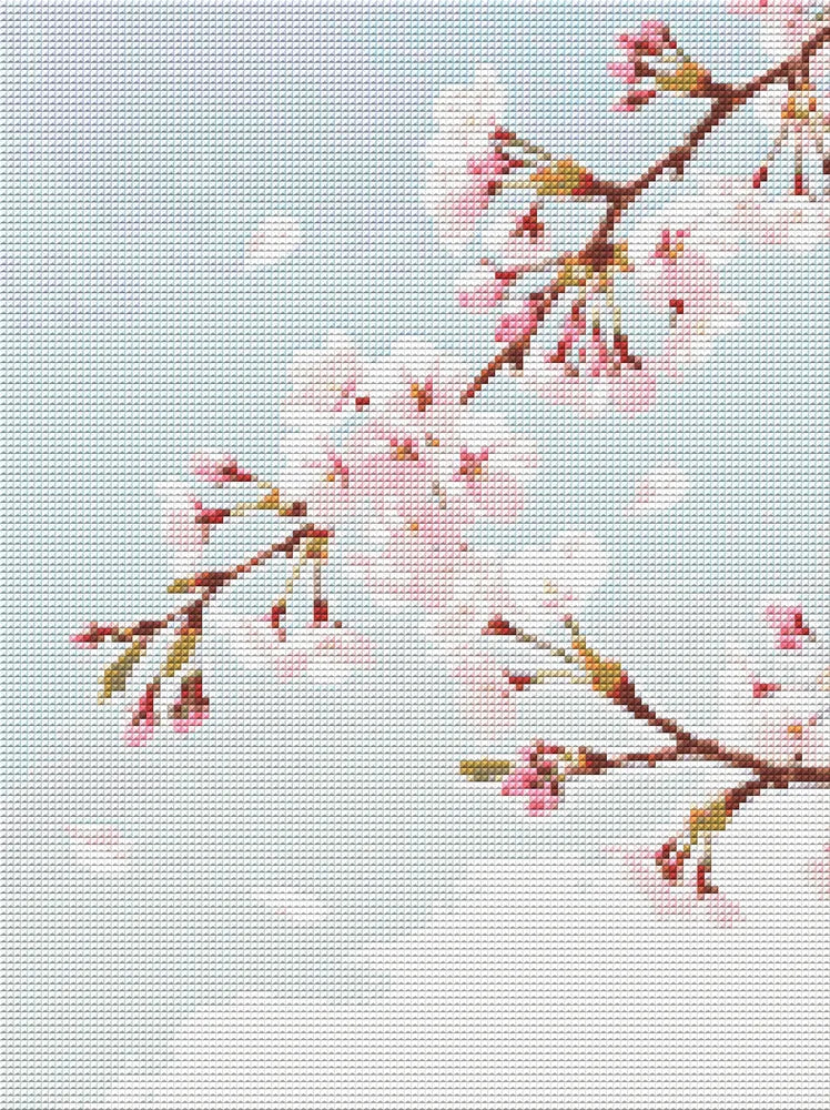 Diamond Pattern - Cherry Blossom Branch