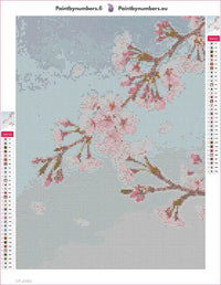 Thumbnail for Cherry Blossom Branch diamond painting adhesive canvas 30x40cm