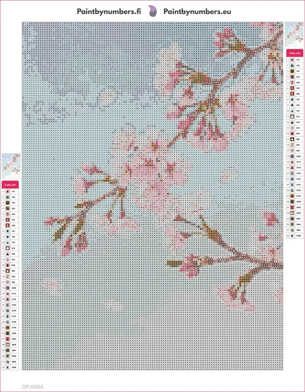 Cherry Blossom Branch diamond painting adhesive canvas 30x40cm