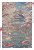 Thumbnail for Cherry Blossoms and Koi diamond painting adhesive canvas 40x60cm