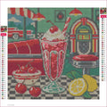 Thumbnail for Diamond painting adhesive canvas preview - Cherry Fizz Checkerboard