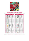 Thumbnail for DMC color chart for Cherry Fizz Checkerboard diamond painting - 32 colors