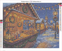 Thumbnail for Christmas Fair diamond painting adhesive canvas 50x40cm