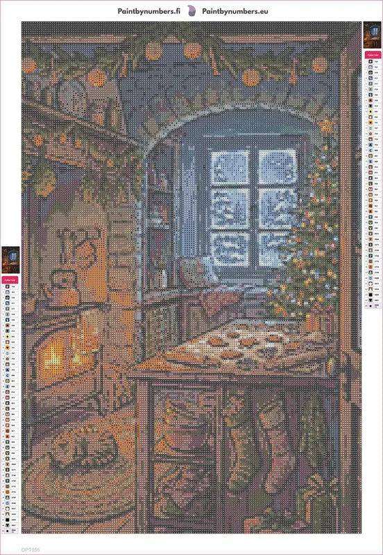 Christmas Kitchen diamond painting adhesive canvas 40x60cm