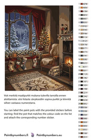 Thumbnail for Color chart and instructions - Christmas Living Room Scene 40x50cm