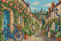 Thumbnail for Circus Lane Bicycle Stop, 45x30 cm diamond painting – full design preview without the close-up inset