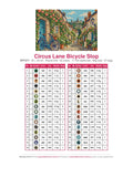 Thumbnail for DMC color chart for Circus Lane Bicycle Stop diamond painting - 32 colors