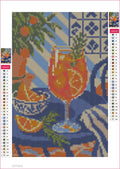 Thumbnail for Diamond painting adhesive canvas preview - Citrus Spritz in the Sun