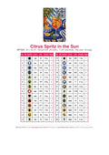 Thumbnail for DMC color chart for Citrus Spritz in the Sun diamond painting - 28 colors