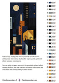 Thumbnail for Paint color chart and instructions - City Buildings at Night 40x80cm
