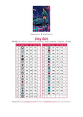 Thumbnail for DMC color chart for City Girl diamond painting - 35 colors
