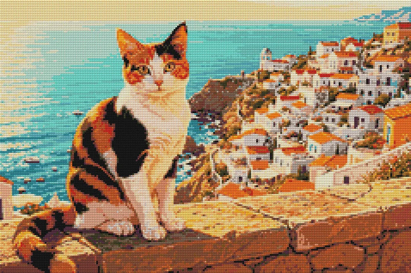 Diamond Pattern - Coastal Cat