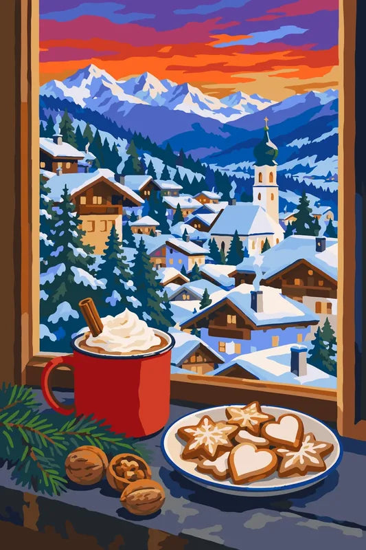 Cocoa above the Rooftops – Paint by Numbers 40x60 cm