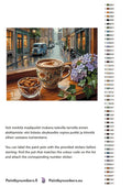 Thumbnail for Paint color chart and instructions - Coffee Cup on Rainy Street 50x40cm