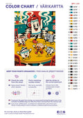 Thumbnail for Paint color chart and instructions - Coffee Pot Jamboree 30x40cm