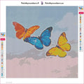 Thumbnail for Colorful Butterflies diamond painting adhesive canvas 30x30cm