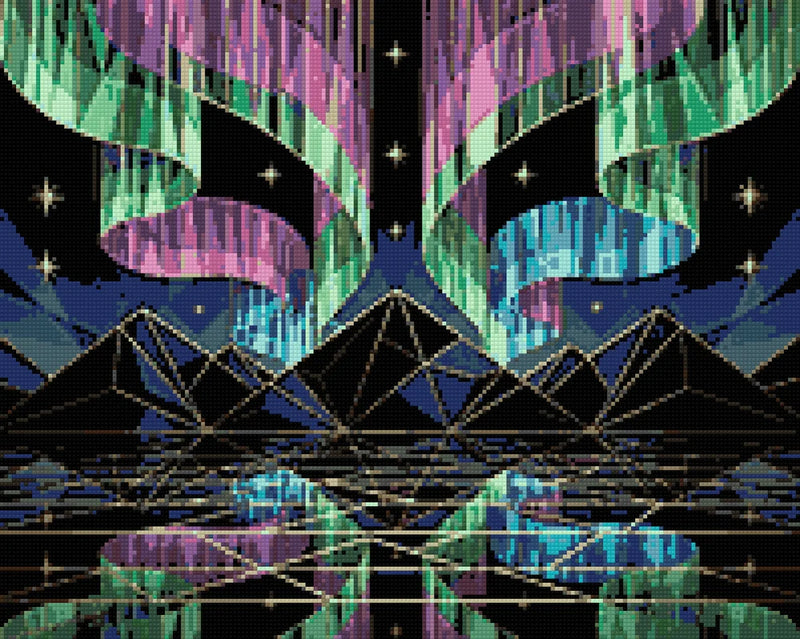 Diamond pattern - Geometric Aurora
