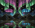 Thumbnail for Diamond pattern - Geometric Aurora