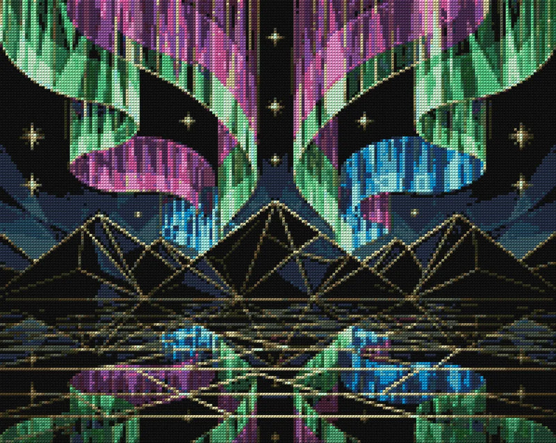 Diamond pattern - Geometric Aurora