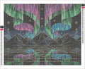 Thumbnail for Colorful Northern Lights diamond painting adhesive canvas 50x40cm