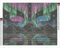 Thumbnail for Colorful Northern Lights diamond painting adhesive canvas 50x40cm